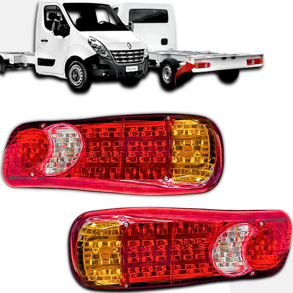 Par De Lanternas Traseira Led Master Universal Asx 12V-24V em Oferta na Shopee