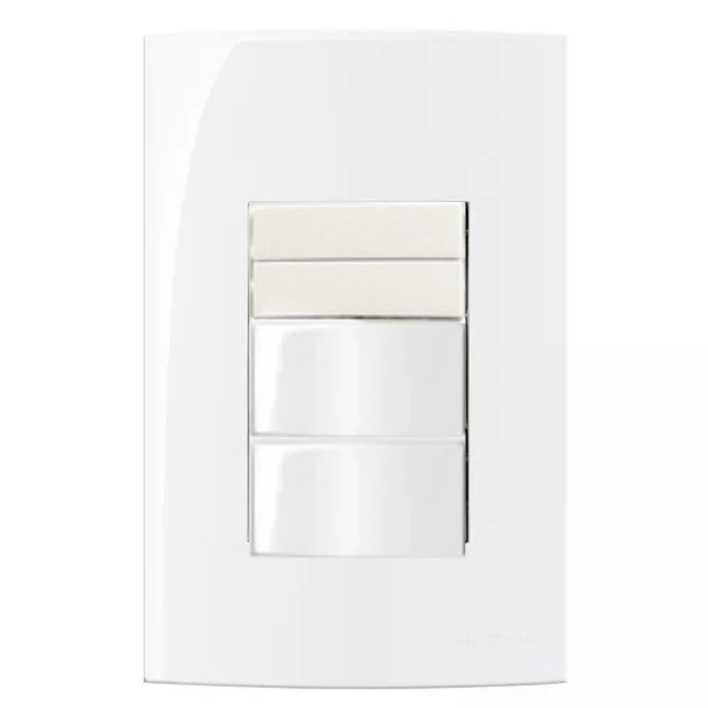 Conjunto 4x2 com 3 Interruptor Treeway Paralelo + 1 Tecla Fourway Intermediário sleek Margirius