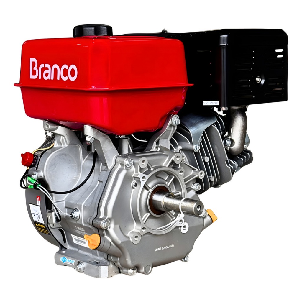 Motor a Gasolina Branco Com Alerta de Óleo – 13CV 4 Tempos | Força - Durabilidade