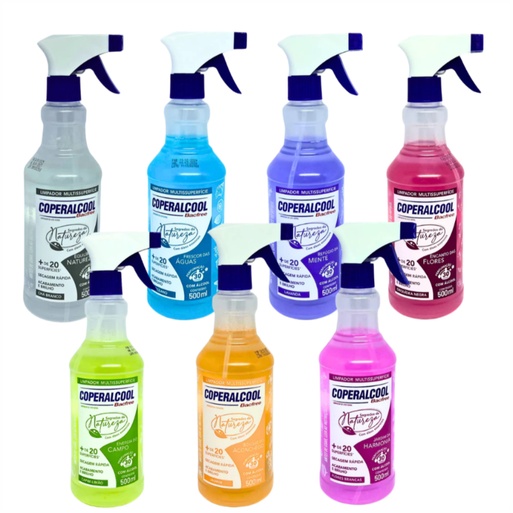 Limpador Multiuso Perfumado Álcool 500ml Frescor das Águas Segredos da Natureza