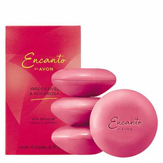 Sabonete Cremoso Barra Avon Encanto Caixa com 4 unidades de 80g cada