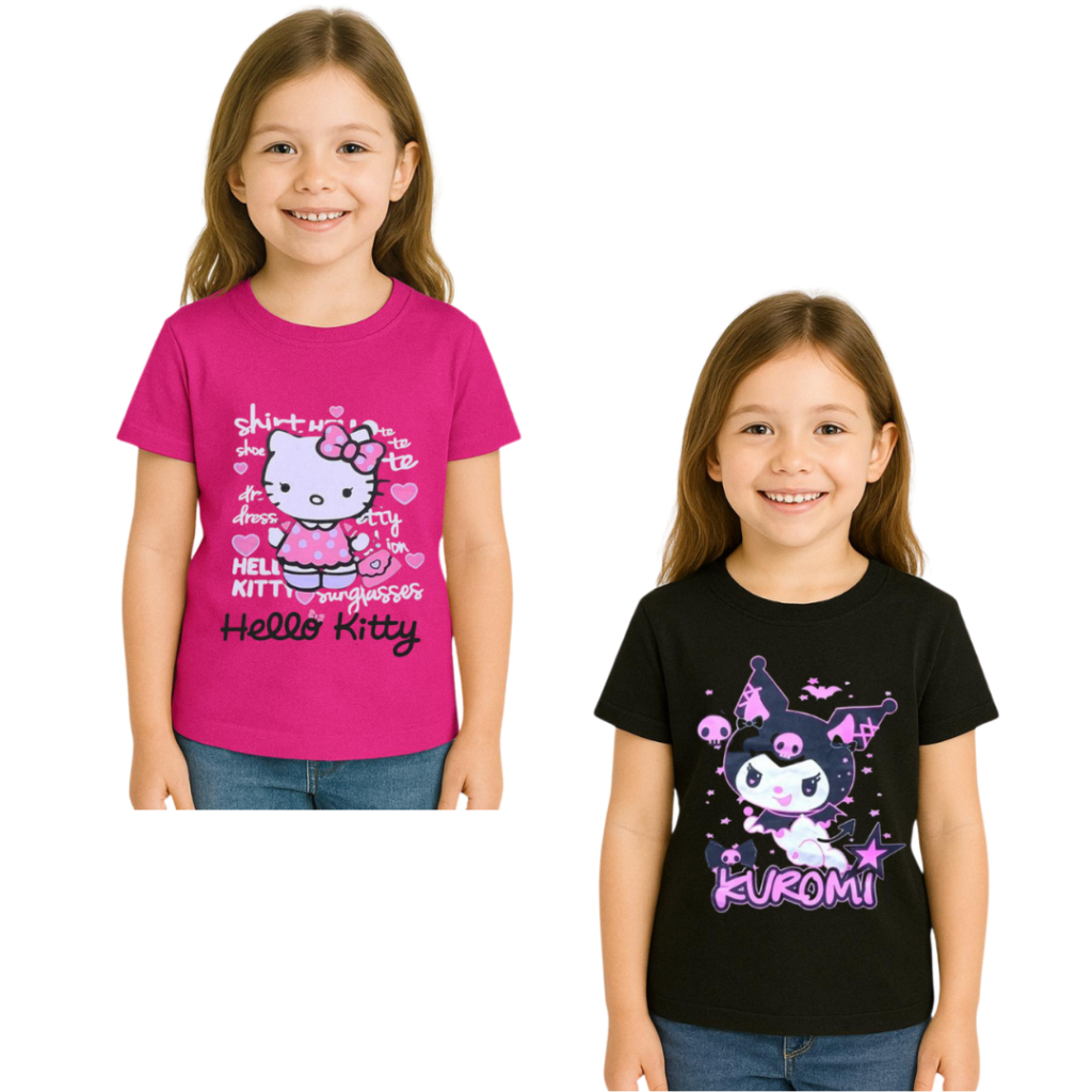 Camisa Camiseta Infantil HELLO KIT KUROMI Fantasia Personagens Meninos e Meninas em Oferta na Shopee