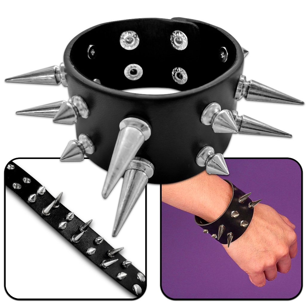 Acessórios Spikes Punk Rock Moda Alternativa Emo Gótico Heavy Metal Bracelete, Gargantilha, Cinto em Oferta na Shopee