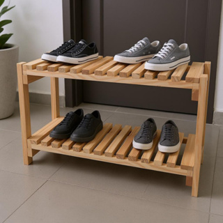 Sapateira Estante Organizadora De Pinus Multiuso Hall de Entrada Moderno Opções com 2 ou 3 Andares em Oferta na Shopee