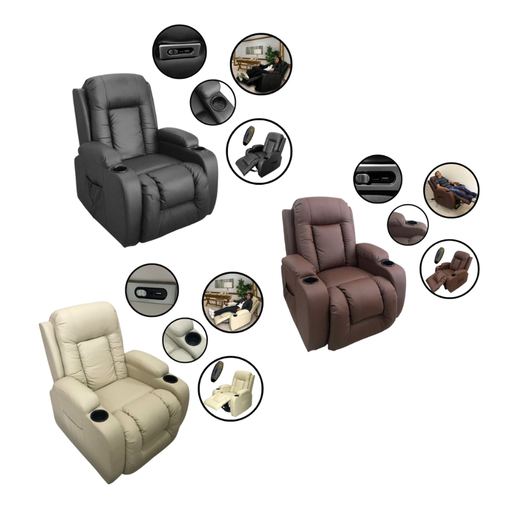 Poltrona De Massagem Importway Reclina Automaticamente Com Aquecedor E USB