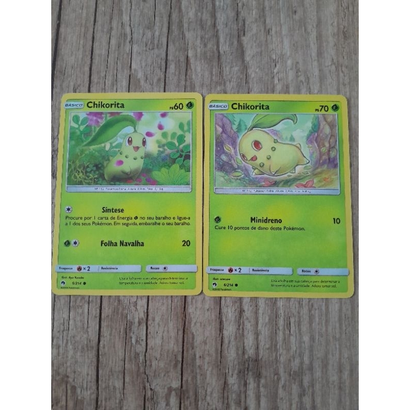 Carta Pokemon Inicial Chikorita Original NM