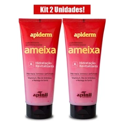 KIT 2 Unidades Loção Hidratante Revitalizante Corporal AMEIXA 190g Apiderm APINIL