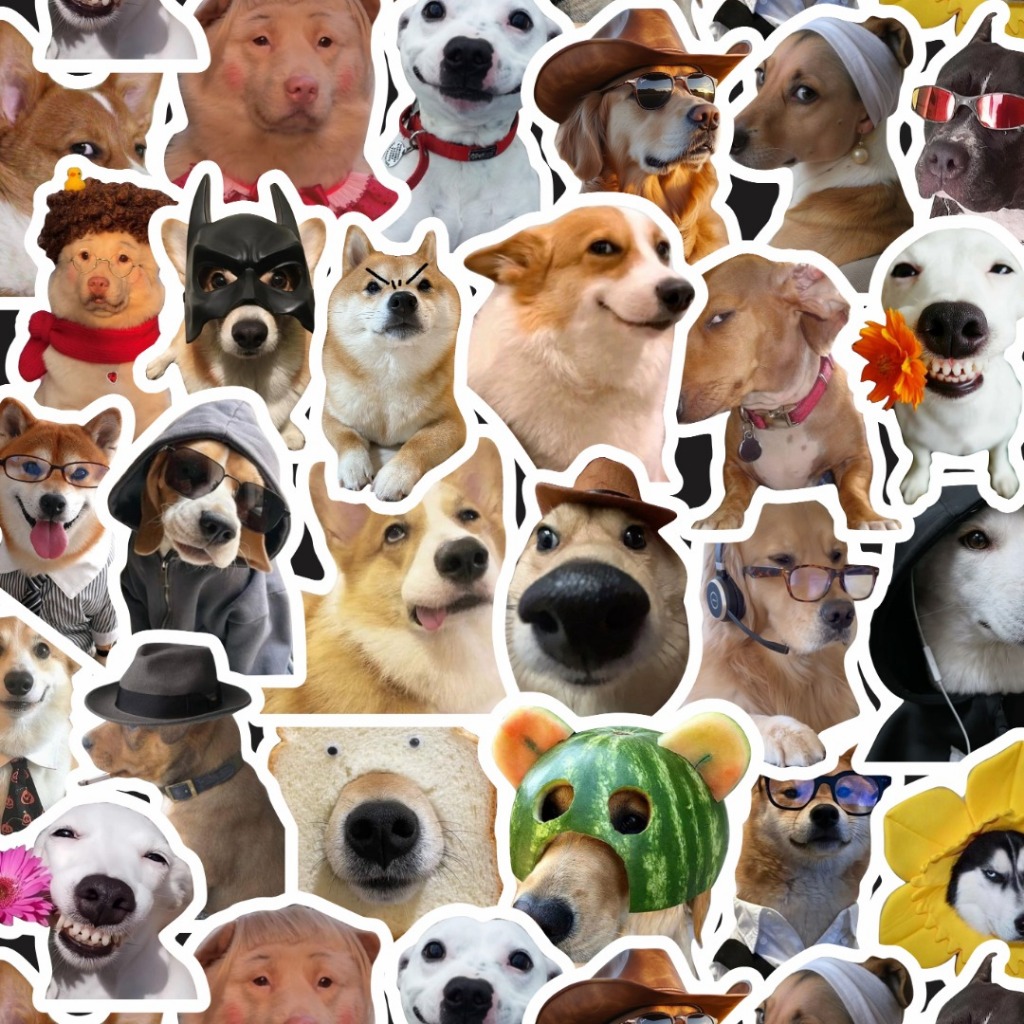 Adesivos de Cachorros Memes Engraçado Kit com 25 | Vinil Resistente | Stickers de alta qualidade em Oferta na Shopee