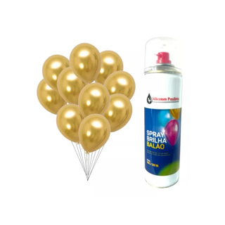 Spray Brilho Balão Renovação Bexiga Látex Buffet Festa 300ml em Oferta na Shopee
