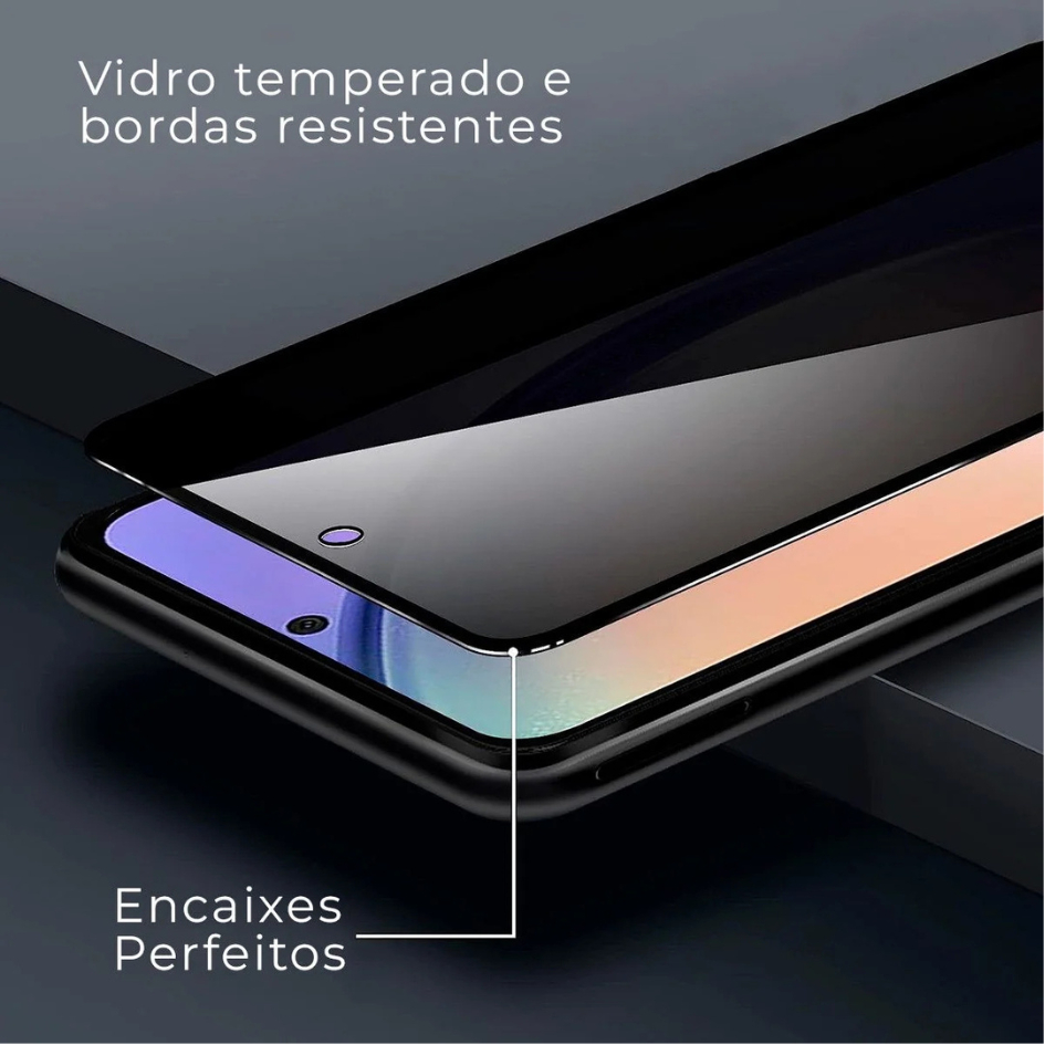 Película De Privacidade 3D Vidro Para Samsung A05 A05S A15 A25 A35 A55 - detalhe