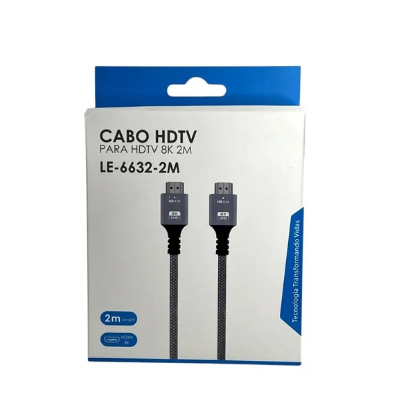 Cabo HDTV para 8k 2 metros LE6632 It Blue