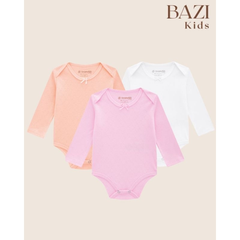 BODY MANGA LONGA MENINA-EM RIBANA-6 a 12 meses