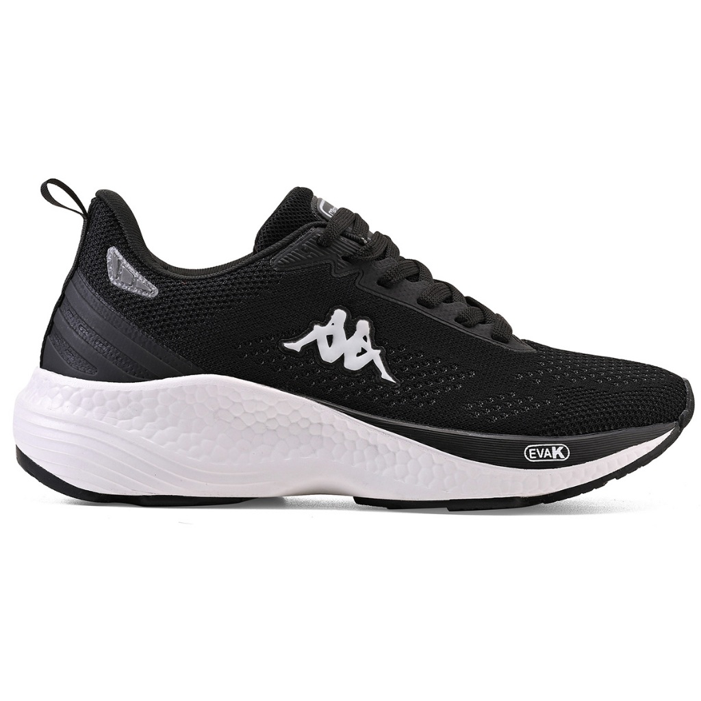 Tênis Kappa Pulse Masculino Feminino Original Preto Branco Casual Confortável Macio - Sports & Outdoors