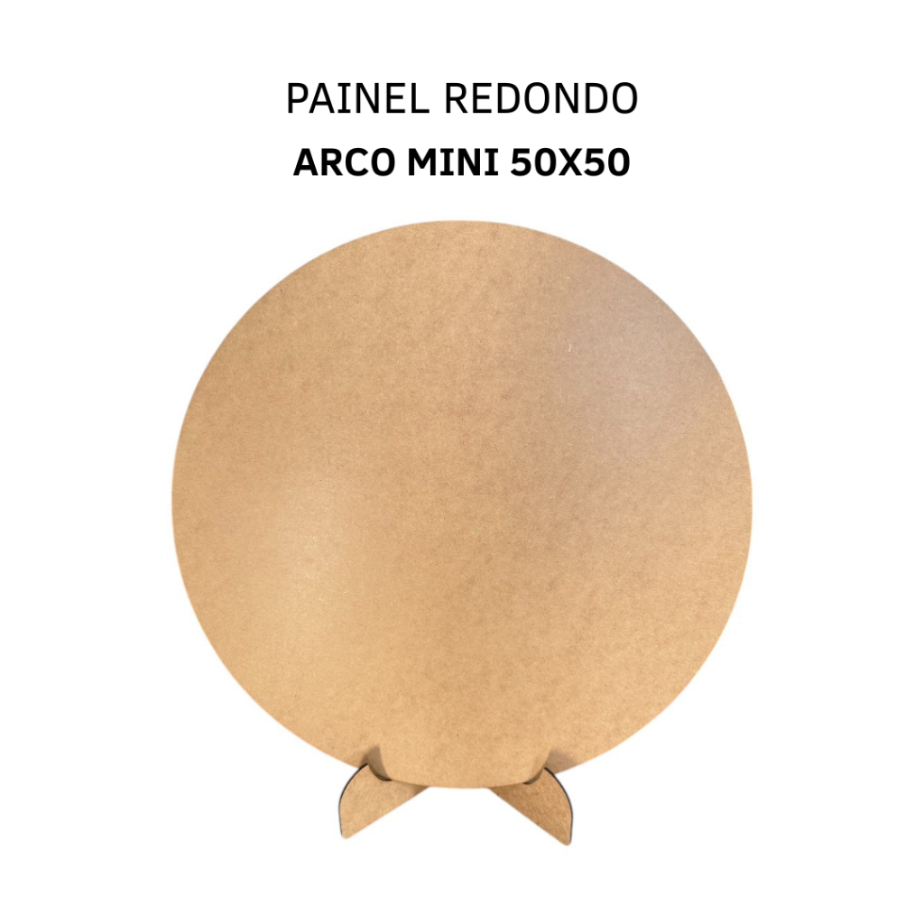 Painel Redondo Mini Decoração De Mesa Mdf 50cm X 50cm Mini Festa E Decoração Pegue e Monte Eventos