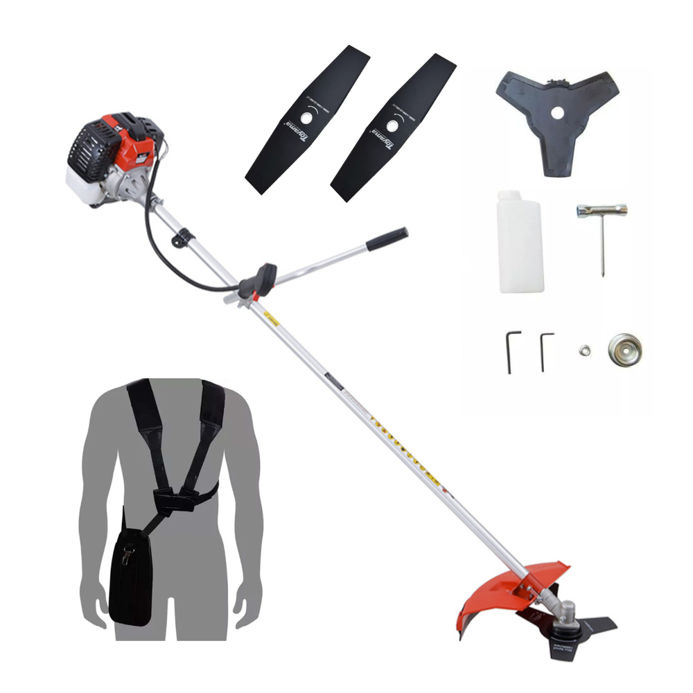 ROÇADEIRA CORTADOR DE GRAMA A GASOLINA TOYAMA RT43L-B 43CC 2T 1.7HP COM LÂMINA 3 PONTAS E 2 LÂMINAS EXTRAS em Oferta na Shopee