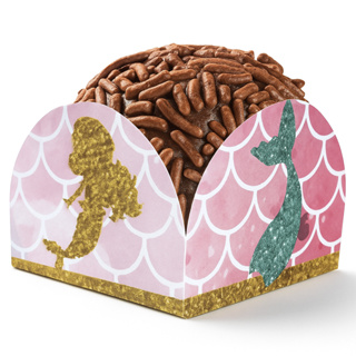 KIT Forminhas 4 Pétalas Média Sereia Para Doces Festas Aniversários 72.3.... em Oferta na Shopee