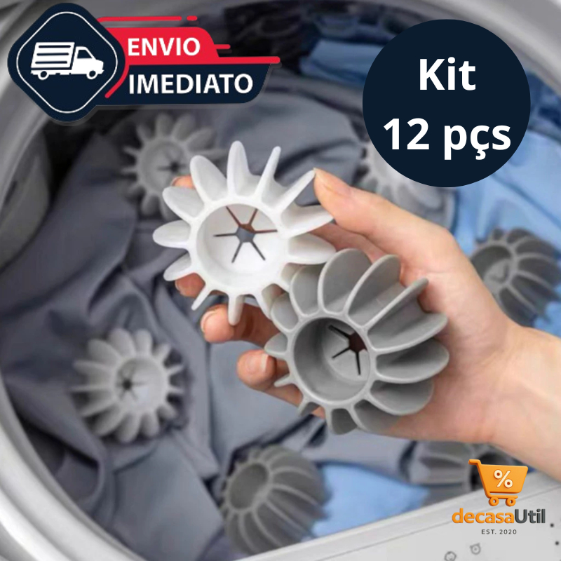 Esferas Bola De Lavar Roupa Até 12 peças Silicone De Lavanderia Para Máquina De Lavar Reutilizável em Oferta na Shopee