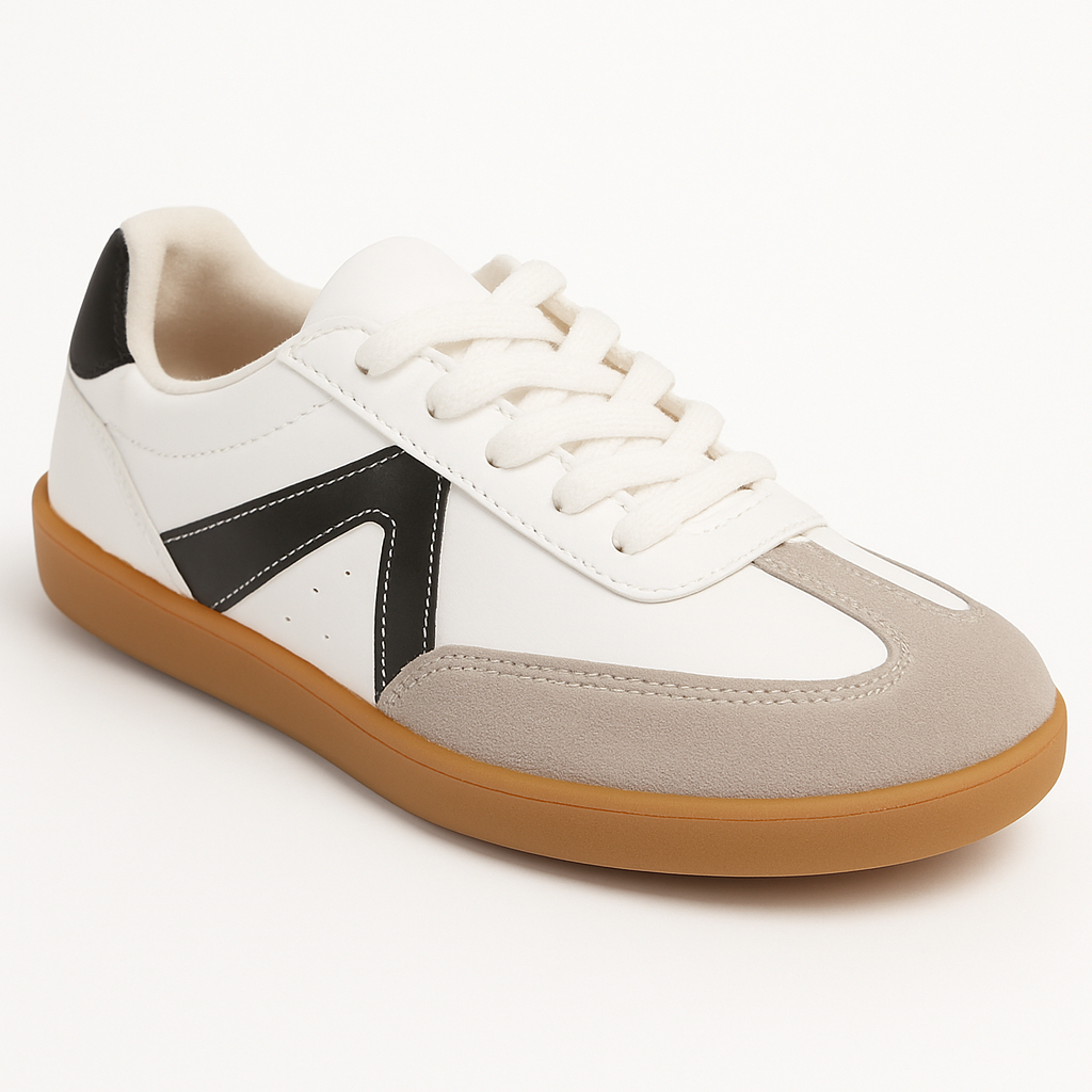Tênis Vizzano Feminino Casual Original Branco Preto Solado Marrom 1430.102