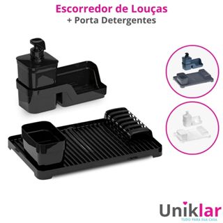 Escorredor de Louças Modular 6 Pratos Porta Detergente Porta Talheres BPA Free em Oferta na Shopee