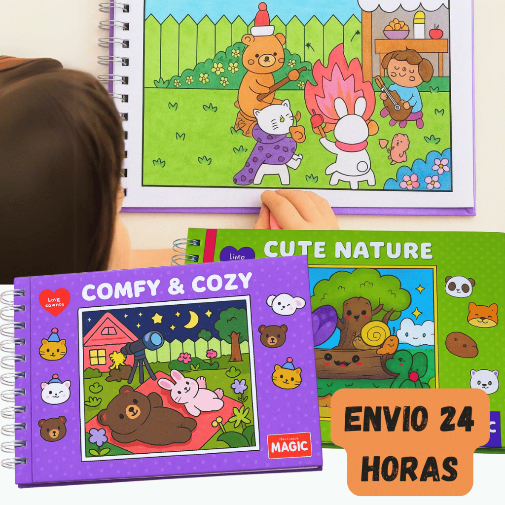 Livrinho Livro De Colorir Pintar Desenho Comfy E Cozy Capa Dura Anti Estresse