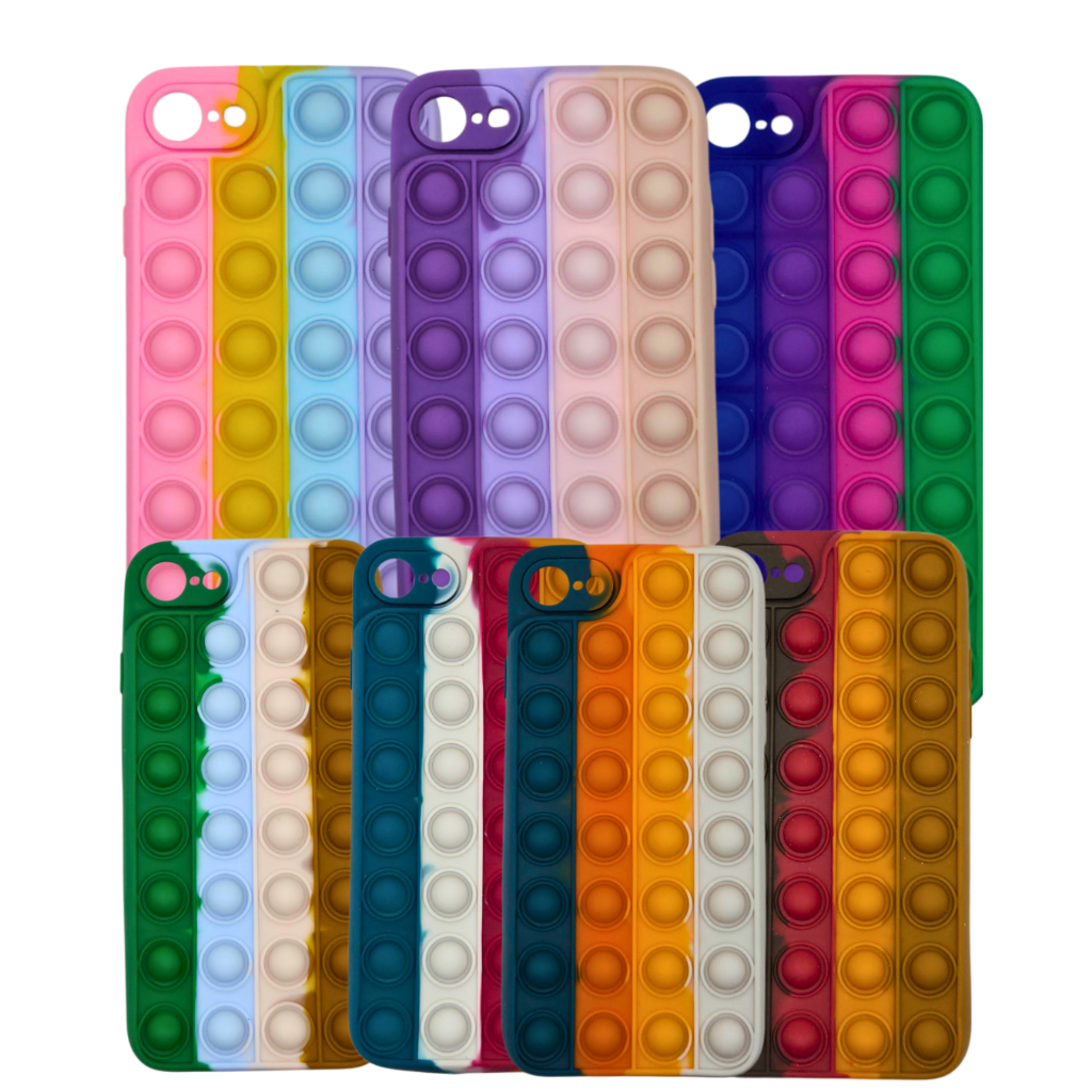Capa Case Celular CIP7PPIT Capinha Pop-it para Iphone 7 Cores Variadas Divertida Resistente