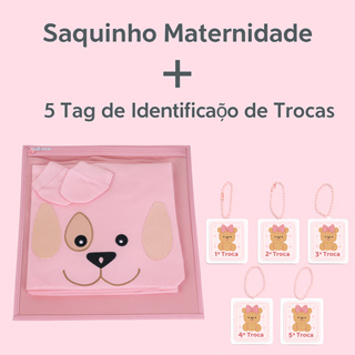 Kit 5/10 Saquinhos Maternidade Organizador Mala Bebê + 5 Tag de Identificação de Trocas em Oferta na Shopee