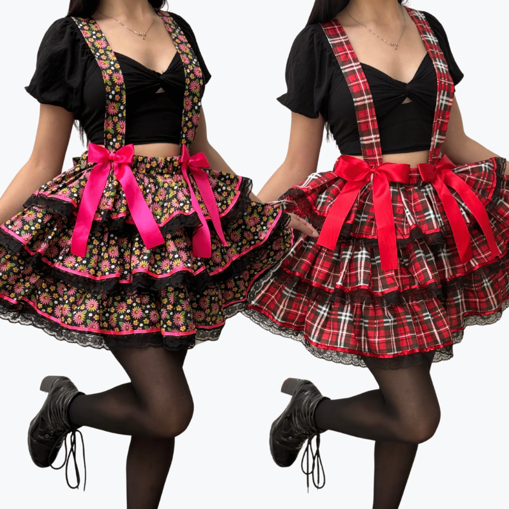 Saia Festa Junina São João Arraiá Quadrilha Caipira Curta Juvenil Adulta Rodada Xadrez Florida 