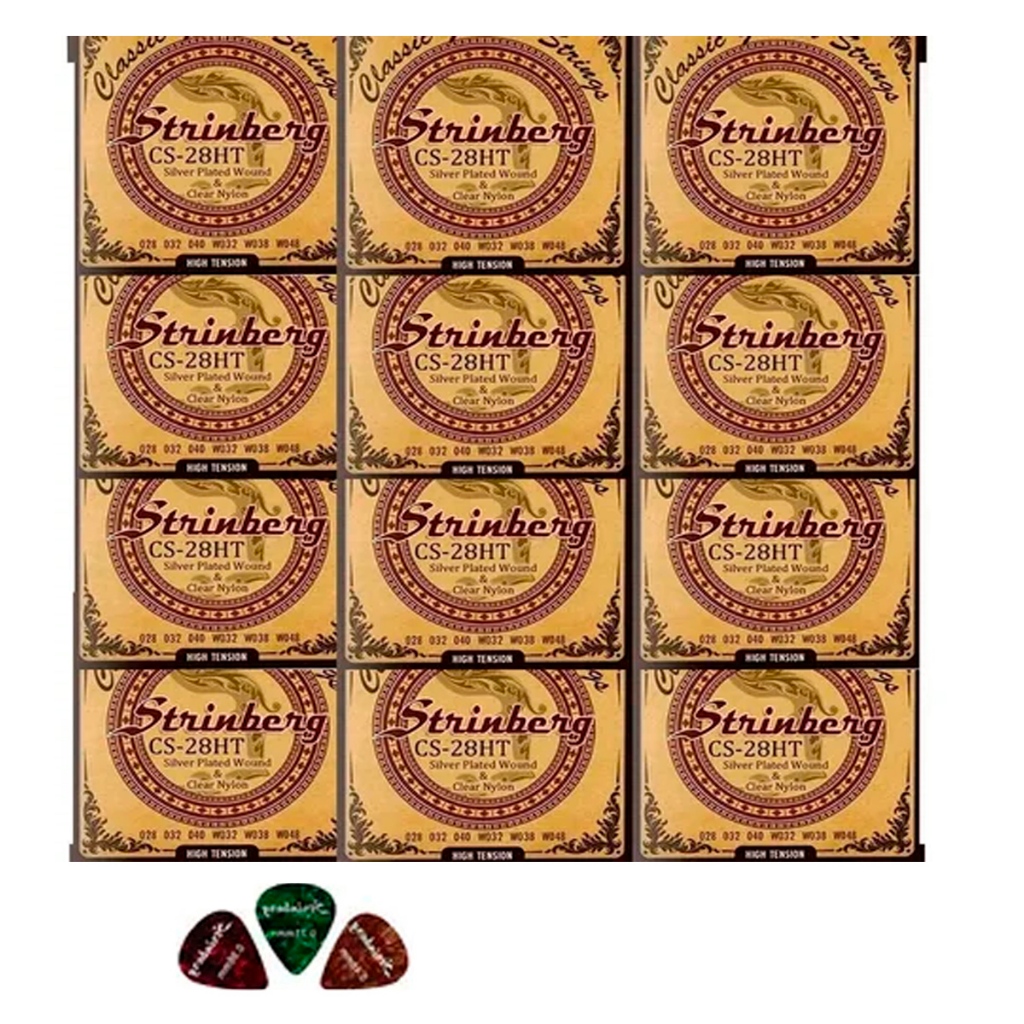 Kit 12 Encordoamentos Strinberg P/ Violão Nylon Cs28ht em Oferta na Shopee