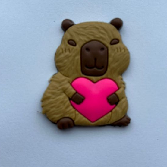 KIT APLIQUE EMBORRACHADO CAPIVARA CORAÇÃO PINK COM EXPESSURAS DO PELO, PACTE COM 10 PEÇAS em Oferta na Shopee