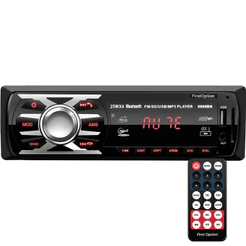 Rádio MP3 Player Som Automotivo Bluetooth Universal 1 Din USB SD Auxiliar First Option 6660BN