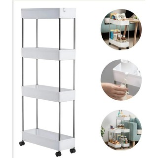 Carrinho Organizador Cesto Móvel Decorativo 4 Prateleiras Com Rodinhas Multiuso Cozinha