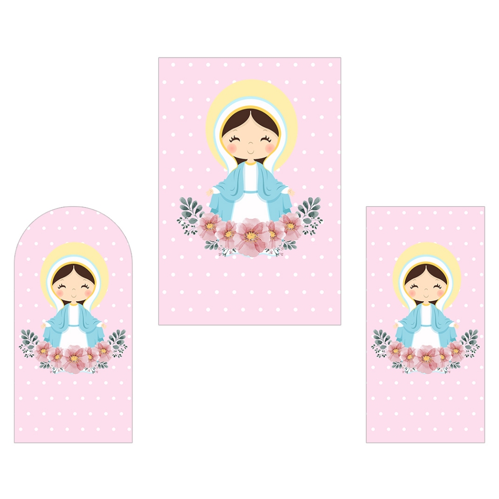 Painel De Festa Vertical - Nossa Senhora das Graças Cute 008 em Oferta na Shopee