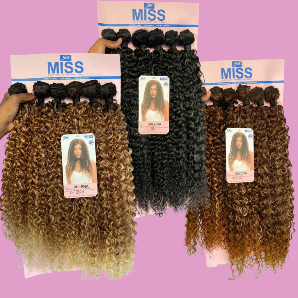 Cabelo Bio Vegetal Sleek Miss MILENA 260g 6 Telas