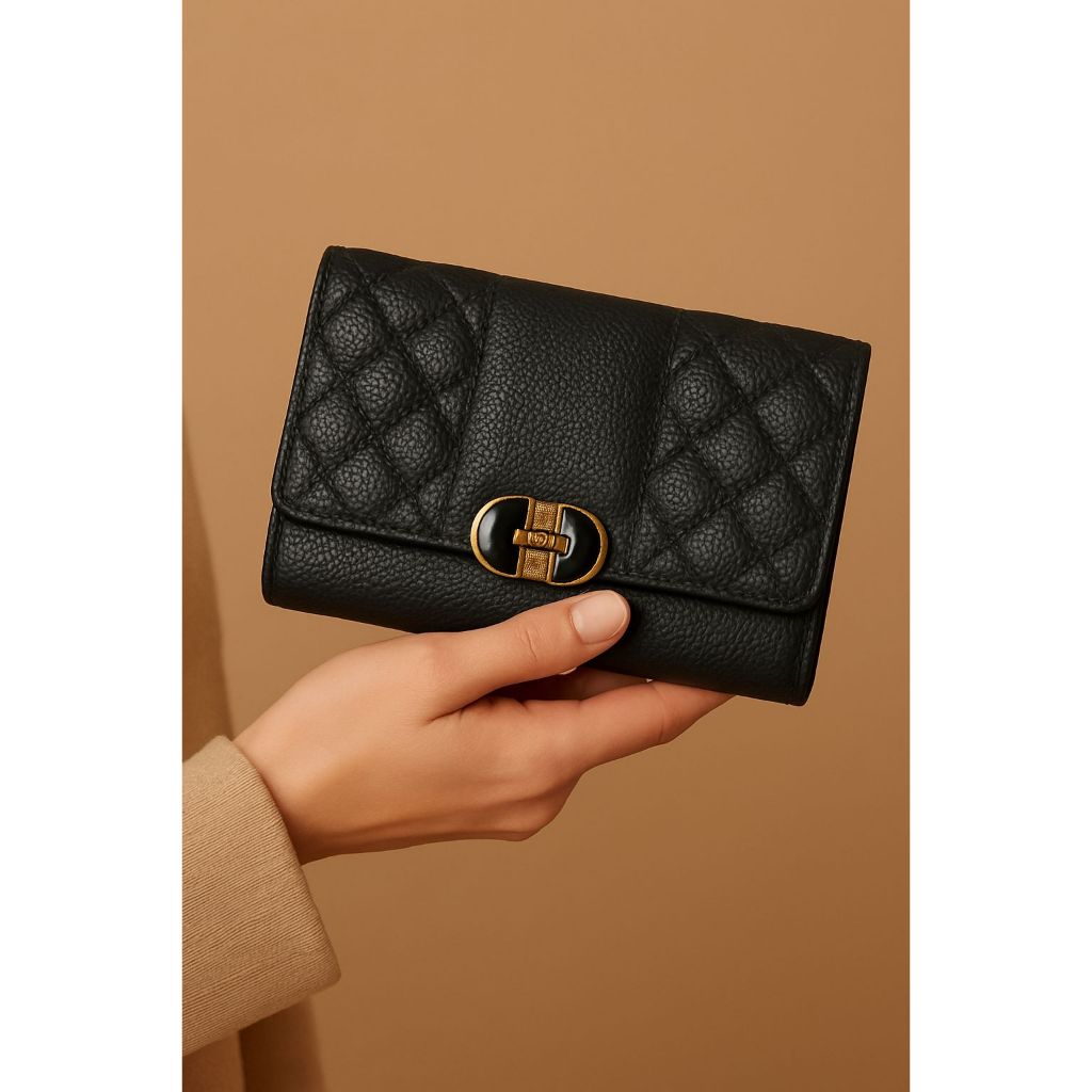 Carteira Comprida Multiuso Feminina /Porta cartão com Fivela/Bolsa Fashion para Mulheres