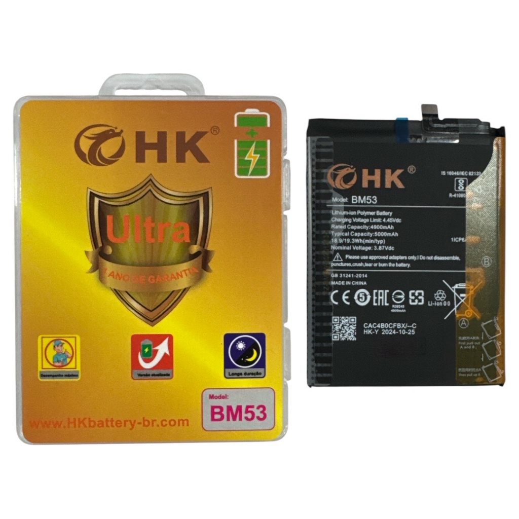 Battria BM53 Compatível Com Xiaomi Mi 10t / Mi 10t Pro + Alta Capacidade + Maior Duração! em Oferta na Shopee