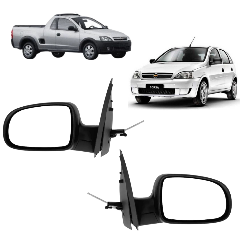 Par Retrovisor Corsa Montana 2003 2004 2005 2006 2007 2008 2009 2010 Com Controle