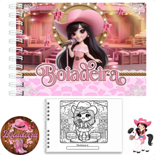 Livro de Colorir Boiadeira Capa Dura Laminação Holográfica 50 Páginas 180g em Oferta na Shopee