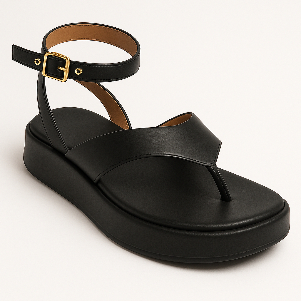 Sandália Flat Vizzano Feminina Original Tornozelo Preto 6506.103