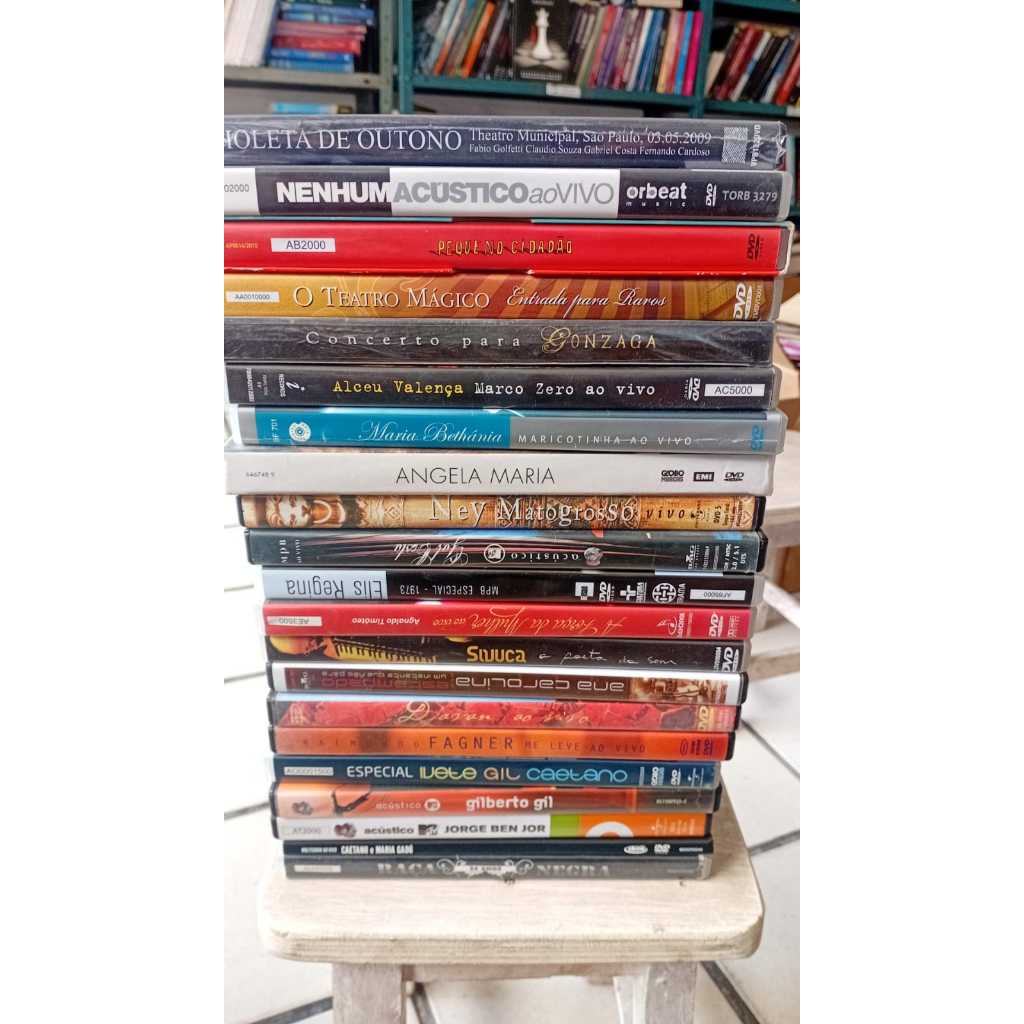 DVDS MPB POP ROCK GIL,JORGE BEN JOR RAÇA NEGRA,IVETE GIL CAETANO,ANA CAROLINA,MARIA BETANIA,ALCEU VALENÇA,TEATRO MAGICO,