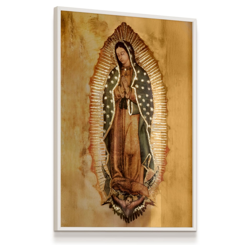 Quadro Decorativo VIDRO Nossa Senhora Manto Sagrado Religião Oração