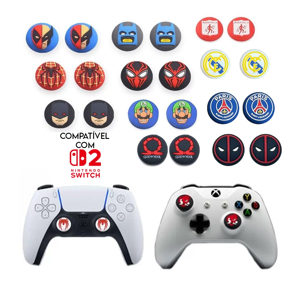 (D) Par de Grip Premium para controle Ps3,Ps4, Ps5, Xbox One, Xbox X/S, Switch 2 Ótima qualidade, Envio imediato