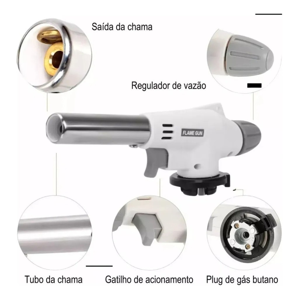 Maçarico Frame Gun920 Acendedor Automático Regulagem Ar/gás