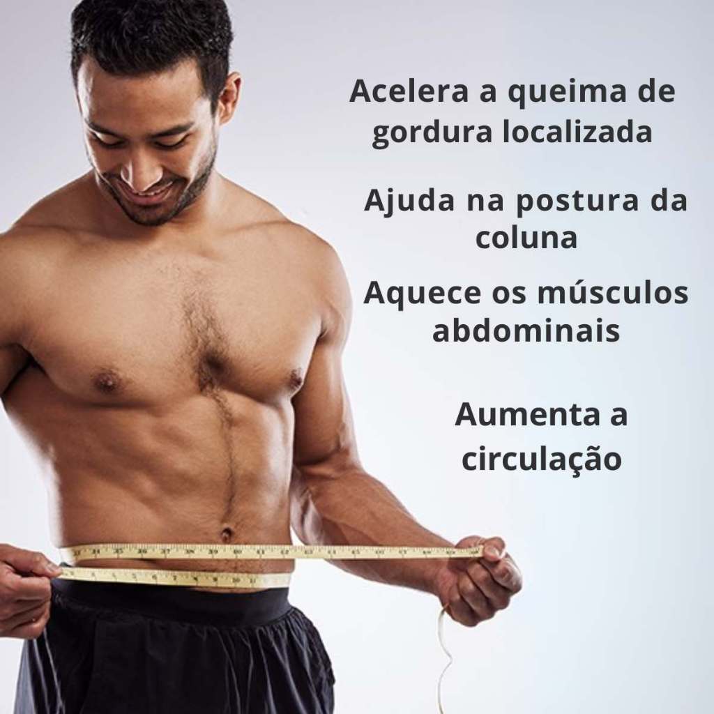 Colete Termico Redutor de Medidas Masculino Neoprene  com Suporte Abdominal Corretor de Postura