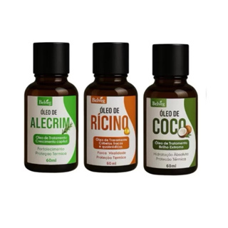 Kit Terapia Capilar Misturinha Belveg Óleo de Coco + Rícino + Alecrim 60ml umectação em Oferta na Shopee
