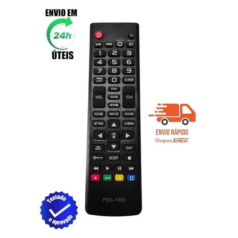 Controle Remoto Compativel Tv LG Lcd/Led 32PC5RV FBG-7468
