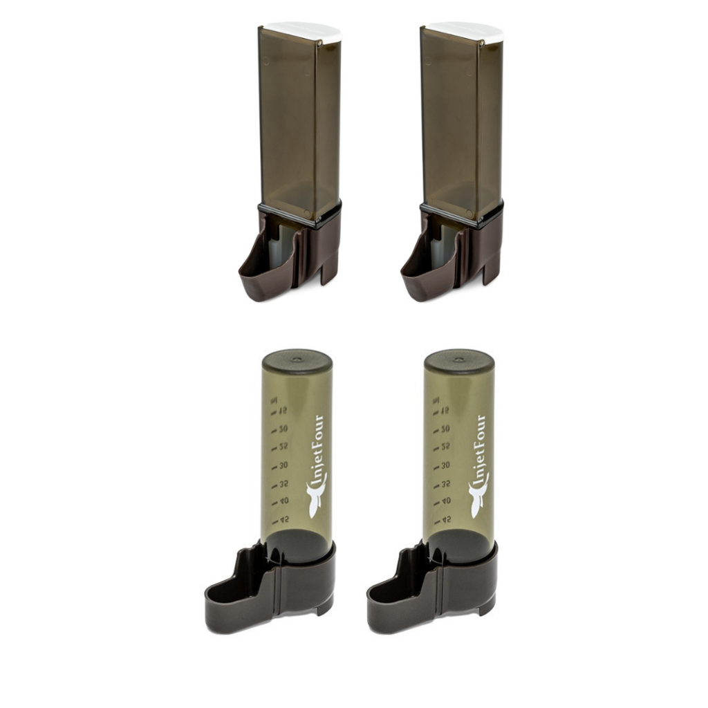 Kit Para Pássaros | Malha Larga | 2 Comedouros Automáticos Âmbar + 2 Bebedouros Graduados Âmbar 50ml em Oferta na Shopee