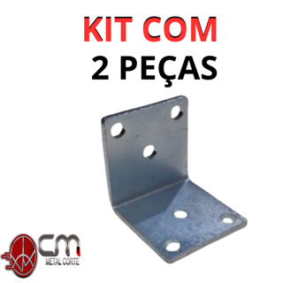 Kit 2 Chapas Cantoneira De Junção Dobrada 40x40 Mm. em Oferta na Shopee