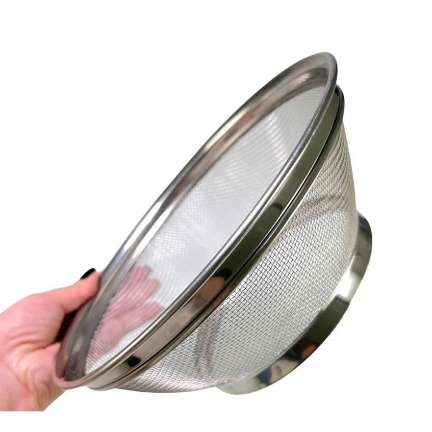 Escorredor de Massa e Macarrão 19cm Inox Cozinha Utensílio Resistente Multiuso Legumes Frutas