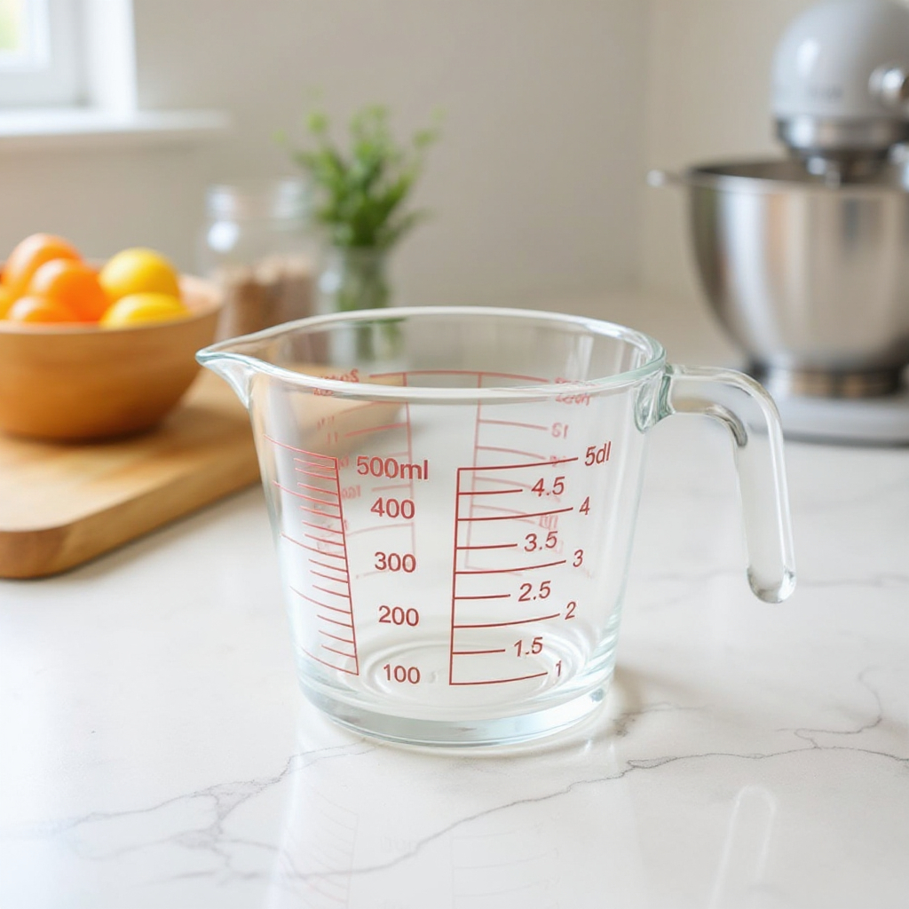 Jarra Medidora De Vidro 500ml com Alça Para Receitas Resistente em Oferta na Shopee