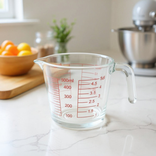 Jarra Medidora De Vidro 500ml com Alça Para Receitas Resistente em Oferta na Shopee